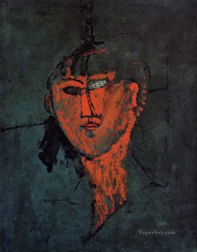 アメデオ・モディリアーニ Painting - 頭 1915年 アメデオ・モディリアーニ